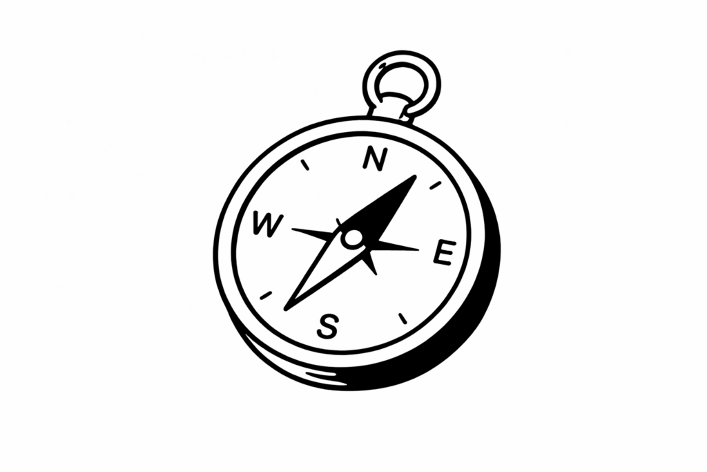 Compass representing guidance and life skills development.